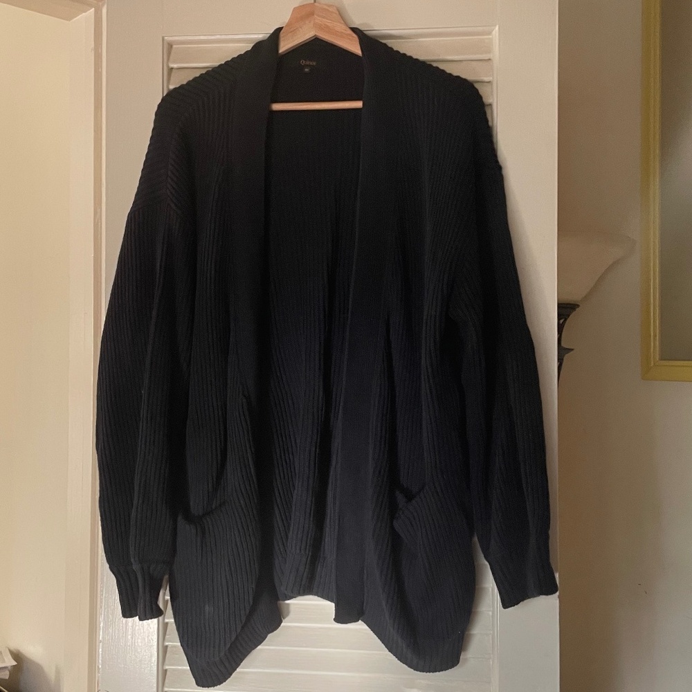 organice cotton ribbed cardigan